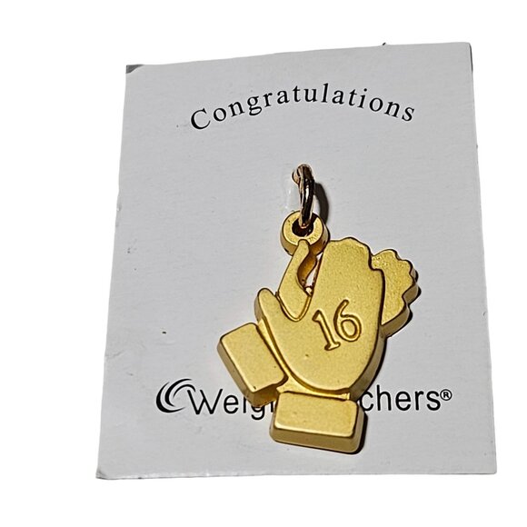Weight Watchers Charm Clapping Hands Congratulations for 16 lb Loss Milestone - Picture 1 of 3